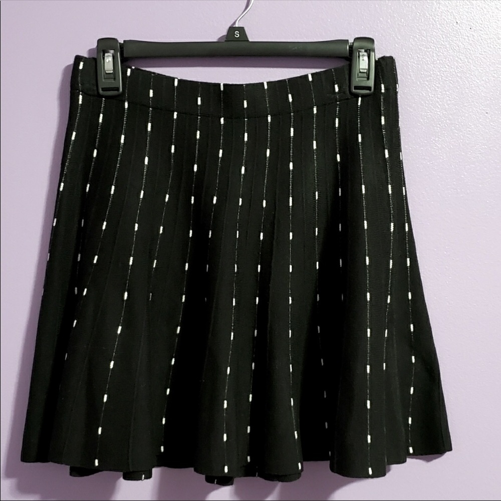 Candie’s black patterned skater skirt